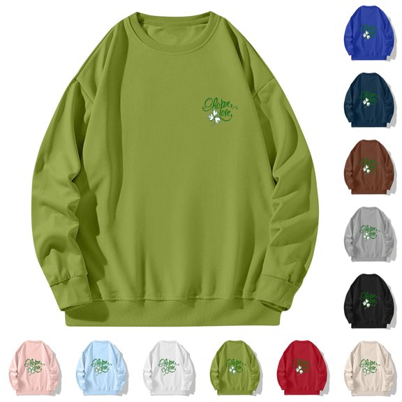 BVOFAR Mens Oversized Sweatshirts Crewneck Long Sleeve Casual Pullover Loose Fall Tops Cozy Graphic Sweatshirt Army Green S