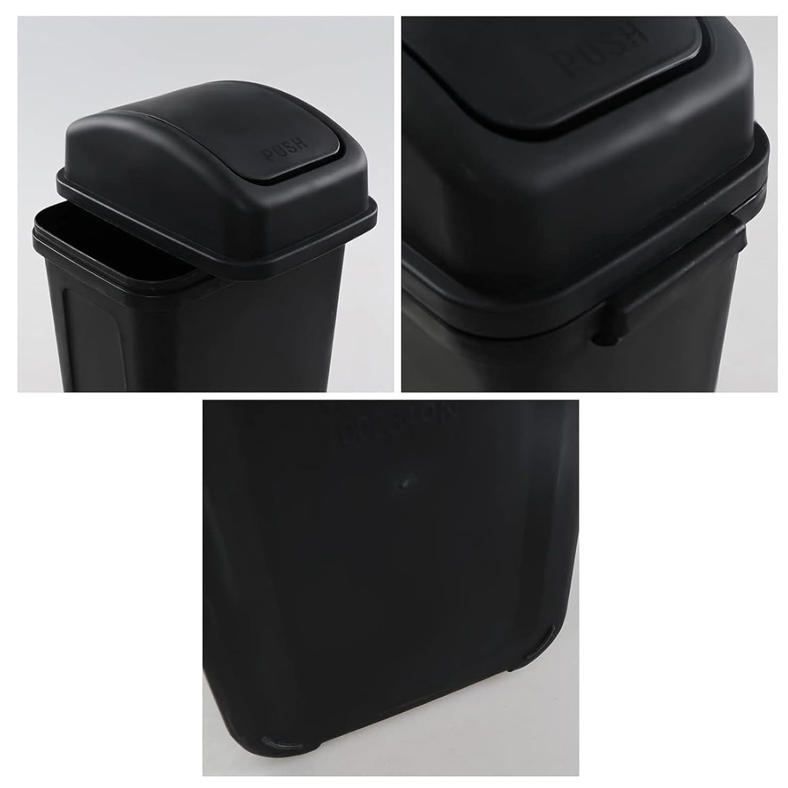 kjfeif Bathroom Trash Can with Lid Plastic Garbage Can with Lid Waste Basket Trash Garbage Dog Proof Trash Can for Bathroom Kitchen Living Room Bedroom