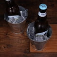 thumbnail image 3 of 6 Pcs Seau à Frites en Fer-Blanc Récipient de Service Portable Refroidisseur de Glace avec Poignée pour Vin Champagne Bière (Grande Taille, Argent), 3 of 8