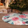thumbnail image 6 of Yiaed Roses and Butterflies Print Christmas Tree Skirt , Tree SkirtsTree Mat for Christmas Winter Holiday Indoor Decorations-30", 6 of 7