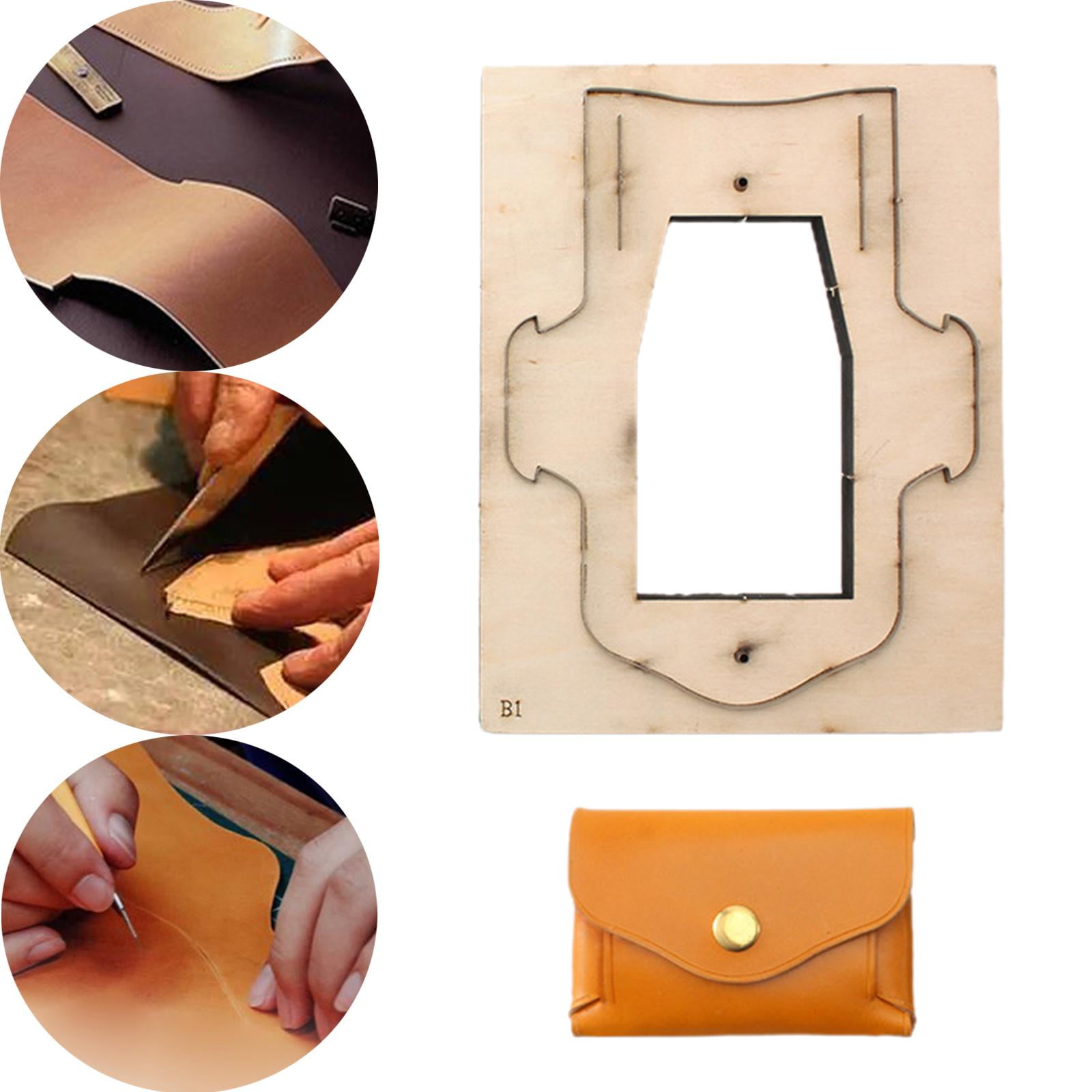 DIY leather craft long buying wallet envelope cardholder die cutting knife mold metal hollowed punch tool blade 19x9x1cm