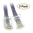 thumbnail image 1 of C&E Cat6 Purple Ethernet Patch Cable, Bootless, 5 Feet, 3 Pack, 1 of 2