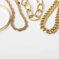 thumbnail image 5 of Punk Metal Twisted Chain Bracelet Jewelry Golden, 5 of 5