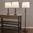 thumbnail image 4 of Lavish Home Table and Floor Lamps – Spiral Cage Design with LED Bulbs Included, Bronze, Set of 3, 4 of 6
