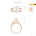 thumbnail image 5 of ANGARA Solitaire Freshwater Cultured Pearl Split Shank Ring in 14K Rose Gold for Women | June Birthstone, Birthday, Anniversary, Jewelry Gift for Women | Pearl Ring, 5 of 9