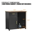thumbnail image 6 of Coffee Bar with Mini Fridge Space, Mini Fridge Cabinet Stand for Dorm, Kitchen or Office, 6 of 7