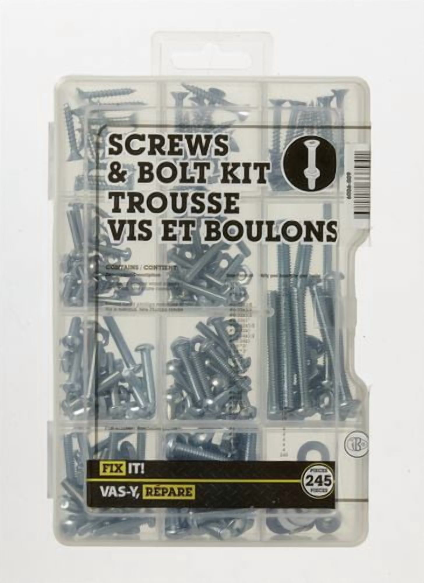 Screw And Bolt Kit 245 Pieces