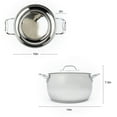 thumbnail image 4 of David Burke Gourmet Pro Splendor 7qt Dutch Oven With Lid Stainless Steel BY David Burke Dutch Oven 7 qt Unisex, 4 of 6