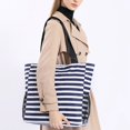 thumbnail image 3 of Travel Bag Beach Bag Stripe Handbag Gym Bag Large Capacity Fitness Bag, 3 of 15