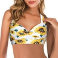 thumbnail image 4 of Birdeem Haut de Bikini Dos Nu à Col Licou pour Femmes, Mode Polyvalente Aguichant à Imprimé, 4 of 12