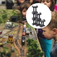thumbnail image 3 of SHISUYAN 6 Pcs Jouet de Pont Ferroviaire Train Simulation Pont Modèle Support de Pont Diy, 3 of 9