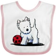 thumbnail image 3 of Inktastic Westie with Ball Boys or Girls Baby Bib, 3 of 4
