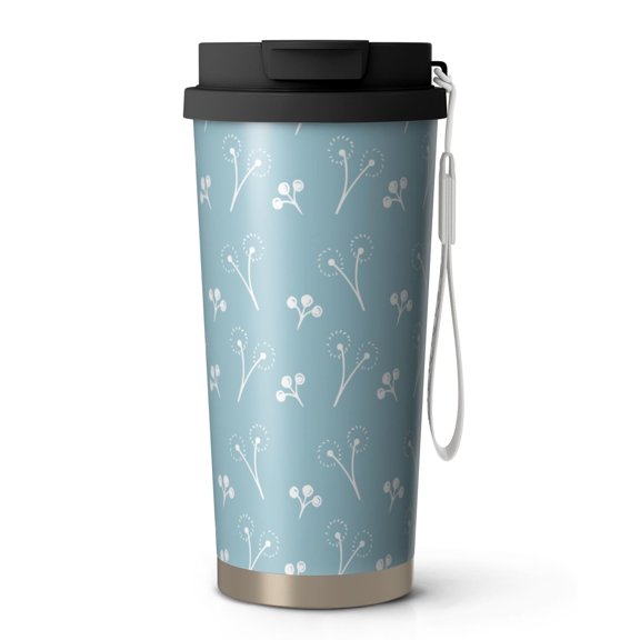 Floral 18oz Double Drinking Coffee Mug – Vacuum Insulated Stainless Steel Travel Cup with Leakproof Lid, 316 Steel Thermos Tumbler for Hot & Cold Beverages,Thanksgiving,Christmas, Spring,Flower