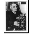 thumbnail image 2 of Historic Framed Print, [Harry S. Truman, head and shoulders, facing right, making radio broadcast to Armed Forces on April 17, 1945], 17-7/8" x 21-7/8", 2 of 9