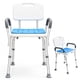 thumbnail image 1 of Seven Mine Silla para Baño Adulto Mayor 4 en 1 Antideslizante | Banco Ducha con Respaldo y Brazos Desmontables, Almohadilla Confortable, Altura Ajustable 43–56 cm, Aluminio Ligero Soporta 130 kg, 1 of 10