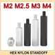 thumbnail image 2 of M2 M2.5 M3 M4 White Black Nylon Standoff Hex Column Support PCB Pillar Motherboard Standoffs Stud Plastic Male Female Spacer, 2 of 5