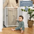 thumbnail image 2 of Summer by Ingenuity The Stairway Serie 42W Puerta de seguridad para mascotas y bebés, 28"-42" de ancho, 28" de alto, para escaleras o pasillos - Metal blanco, 2 of 5