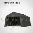 thumbnail image 2 of Erommy 13x20ft Heavy Duty Carport with All-Steel Metal Frame, Portable Garage with Reinforced Base, All-Season Car Canopy for Car, Boat, Truck, 2 of 8