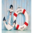 thumbnail image 3 of Ambesonne Shabby Duvet Cover Sets, Welcome Aboard Sign Anchor, 2-King, Red Pale Blue Navy Blue, 3 of 7