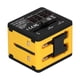 thumbnail image 3 of Adaptador de corriente de viaje para todo el mundo, convertidor de corriente internacional, enchufe, Reino Unido, UE, EE. UU., JP, AU, CN 100‑240V, amarillo, 3 of 5