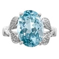 thumbnail image 5 of Sterling Silver Rhodium Light Swiss Blue Topaz Diamond Ring, 5 of 6