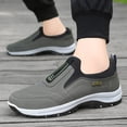 thumbnail image 4 of Men's Waterproof Hiking Shoes Slip On Walking Shoes Orthopedic Arch-Support Trainers - Lightweight Breathable Upper | Cushioned | Non-Slip Rubber Outsole | Outdoor Trail Gray 43, 4 of 6