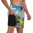 thumbnail image 2 of Fotbe Countryside Farm Cow Traje de Baño para Hombre – Shorts de Natación de Secado Rápido con Forro y Bolsillos-X-Large, 2 of 6