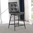 thumbnail image 2 of Aiken Upholstered Tufted Counter Chair Charcoal (Set of 2), 2 of 11