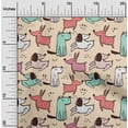 thumbnail image 2 of oneOone Cotton Flex Pale Orange Fabric Dog Cartoon Craft Projects Decor Fabric Printed By The Yard 40 Inch Wide-BB, 2 of 6