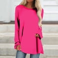 thumbnail image 2 of Linen Tops for Women Fall 2024 Women Sweatshirt Clearance $5.00 Casual Crewneck Loose Tops Long Sleeve Sweatshirt, 2 of 5