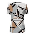 thumbnail image 4 of Mujer Verano Casual Manga Corta Camiseta Botón Cuello Redondo Jersey Blusa Tops OAVQHLG3B Store lin121212, 4 of 4