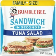 (2 Pack) Bumble Bee Sandwich in Seconds Tuna Salad Pouch, High Protein, Tuna Fish, Family Size, 10 Ounce Pouch (2 pack)