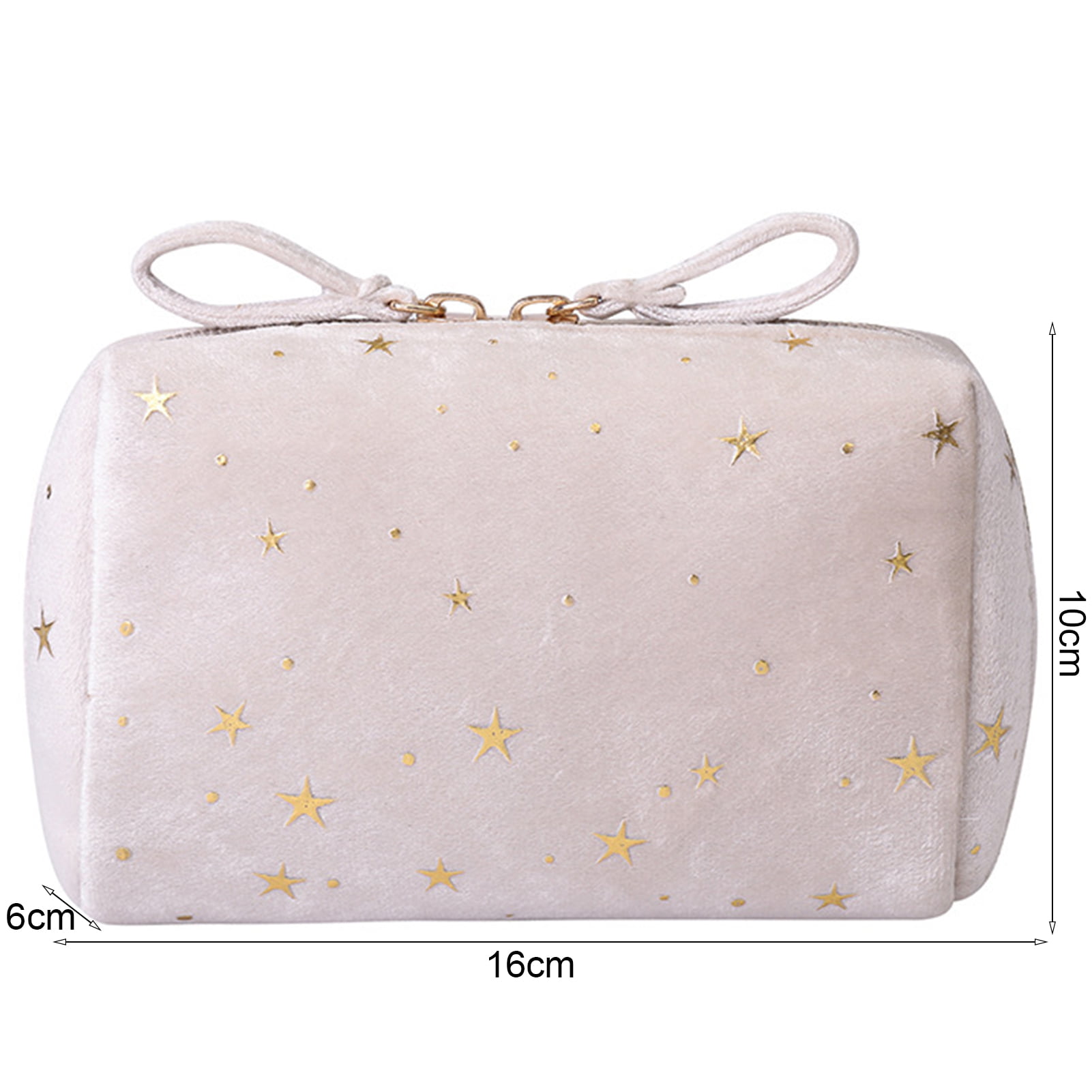 Dream Lifestyle Cosmetic Bag Letter Embroidery Large Capacity Portable  Velvet Lipstick Bag Makeup Pouch Small Purses for Travel