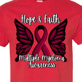thumbnail image 4 of Inktastic Multiple Myeloma Cancer Awareness Hope & Faith with Butterfly Ribbon T-Shirt, 4 of 5