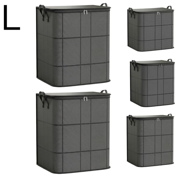 Extra Large Heavy Duty Moving Bags with Backpack Straps Reinforced Handles Spacious Moving Storage Bin Zippered Organizer for Quilts Clothes Bedding for Moving Day Closet bedroom Use,L