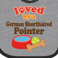 thumbnail image 4 of Inktastic German Shorthaired Pointer Loved by Boys or Girls Baby Bib, 4 of 4