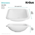 thumbnail image 5 of KRAUS Natura Square Undermount Composite Bathroom Sink with Matte Finish and Nano Coating in White, 5 of 8