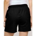 thumbnail image 5 of Real Essentials 3 Pack:Women's Fleece Casual Sweat Shorts - Athletic, Running, Yoga, Lounge Shorts with Pockets (Plus Size), 5 of 5