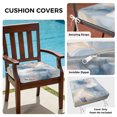 thumbnail image 2 of Outdoor Patio Cushion Covers 4 Pack Abstract Marble Patio Chair Cushion Covers with Ties and Zipper Ombre Blue Lines Waterproof Outdoor Seat Cushion Covers for Patio Furniture 20"x18", 2 of 7
