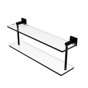 Montero Collection 22 Inch Two Tiered Glass Shelf
