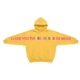 thumbnail image 6 of Matching Couples Hoodies I Love You This Much, Valentines Day Couples Hoodies Oversized Long Sleeve Sweatshirts Cute Message Print Pullover Tops, 6 of 8