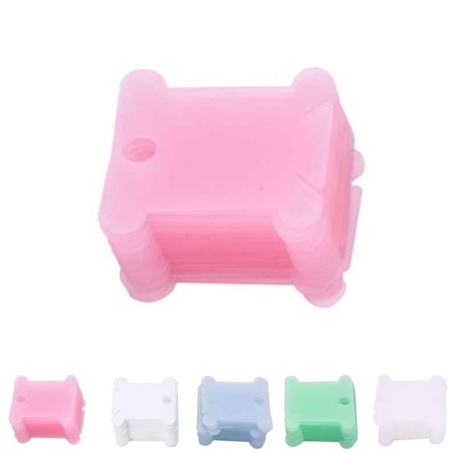 100Pcs Embroidery Floss Craft Thread Bobbin Cross Sewing thread Stitch Plastic Storage Holder Sewing Needlecraft