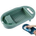 thumbnail image 2 of Qyaukm Laundry Wash Board, Household Plastic Clothes Scrubbing Tool with Ribbed Surface, Portable Hand Washing Board for Travel and Home Use (Green), 2 of 4