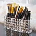 thumbnail image 5 of 3-Slot Clear Acrylic Makeup Brush Holder - Compact, Easy-to-Use Organizer for Cosmetic Brushes, Pens & Desk Accessories, 5 of 14