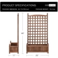 thumbnail image 3 of VIVOHOME Wood Planter Raised Bed with Trellis, 48 Inch Height Free-Standing Planter for Garden Yard 1 pack, 3 of 7