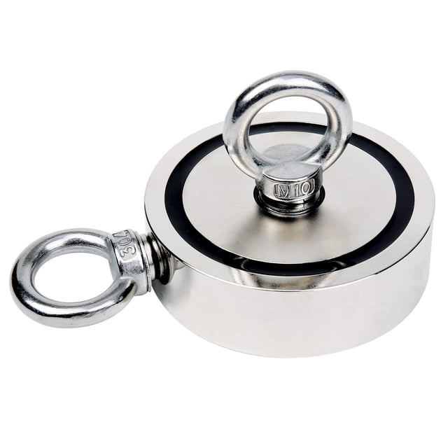 Magnetic Fishing Adventure Kit, Versatile River Fishing Double Sides Neodymium Magnets, 3.70 Inch(94mm) Diameter, High Power Magnet Base, Treasure Hunting Underwater (1200 LBS