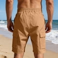 thumbnail image 6 of LWavelet Cargo Athletic Shorts Men Drawstring Elastic Waist Hiking Shorts Outdoor Classic Tactical Shorts with Multi Pockets, 6 of 6