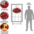 thumbnail image 6 of Christmas Poinsettia basket decoration Hanging Artificial Flowers Basket, Hanging Plant, Flowers, Faux Flower Arrangement for Ou, 6 of 6