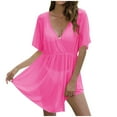 thumbnail image 2 of Aloohaidyvio Women's Casual Sexy Swim Cover up V-Neck Summer Beachwear Coverups Flowy Beach Dres, 2 of 6