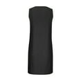 thumbnail image 6 of Fartey Summer Dresses for Women 2025 Eyelet Casual Loose Sleeveless Sundresses Solid Color Tank Dress with Pockets Breathable Crewneck Beach Sundress Black S-2XL, 6 of 7